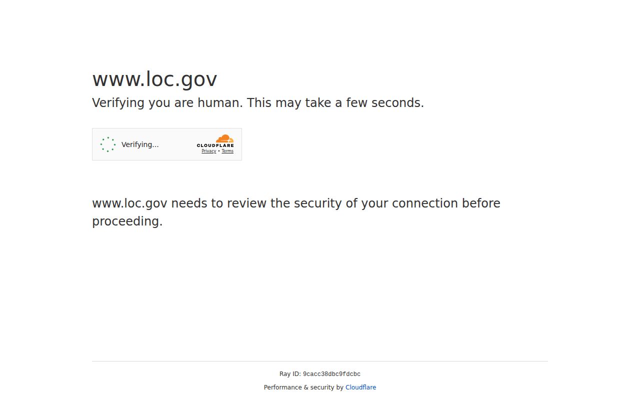 Screenshot of Library of Congress Collections