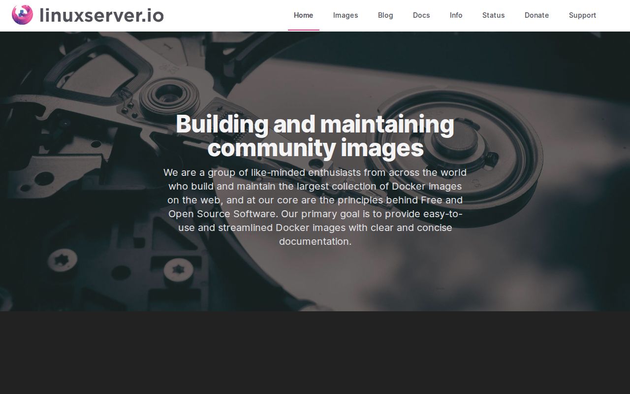 Screenshot of LinuxServer.io