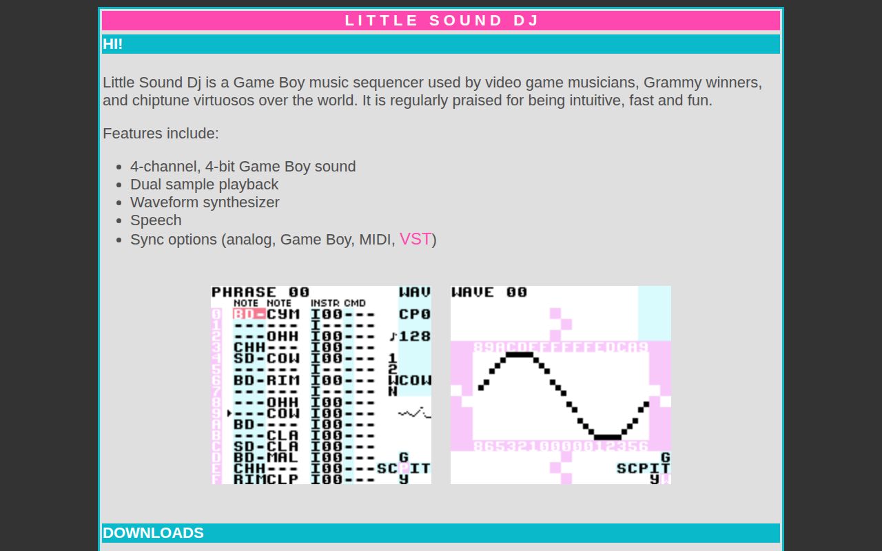 Screenshot of Little Sound DJ