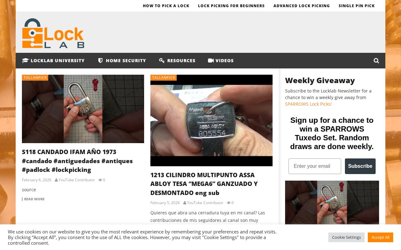 Screenshot of Lock Lab