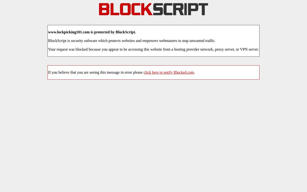 Screenshot of Lockpicking 101