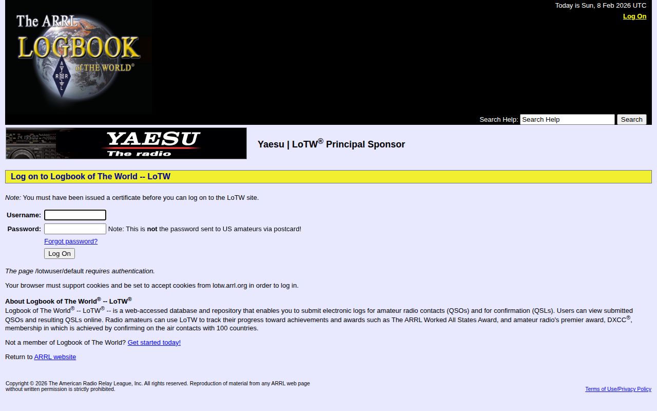 Screenshot of Logbook of The World