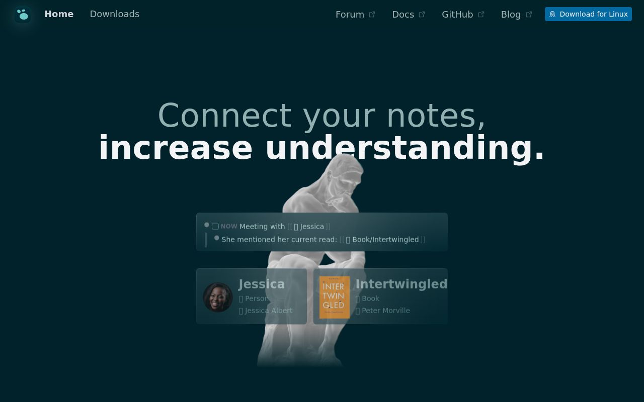 Screenshot of Logseq