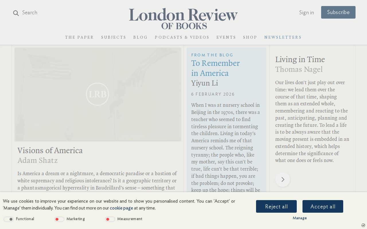 Screenshot of London Review of Books