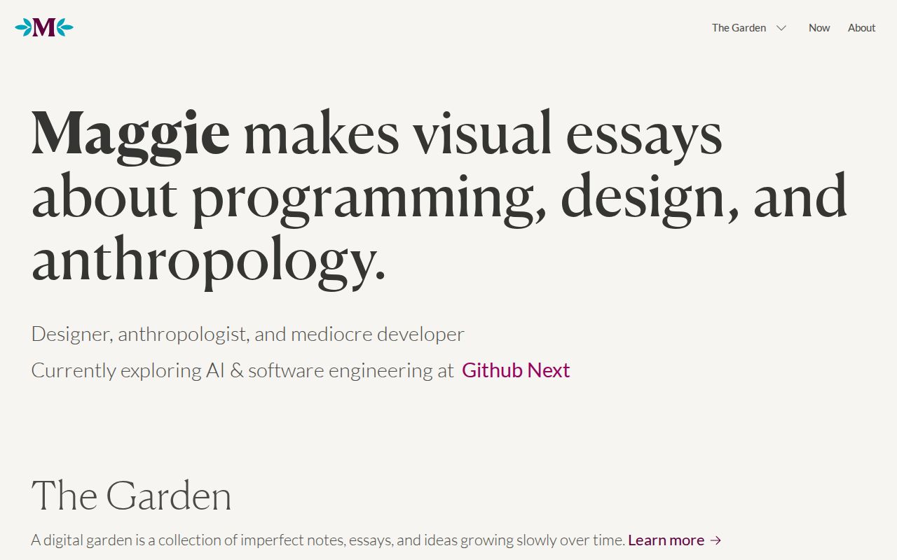 Screenshot of Maggie Appleton