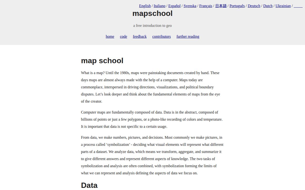 Screenshot of mapschool