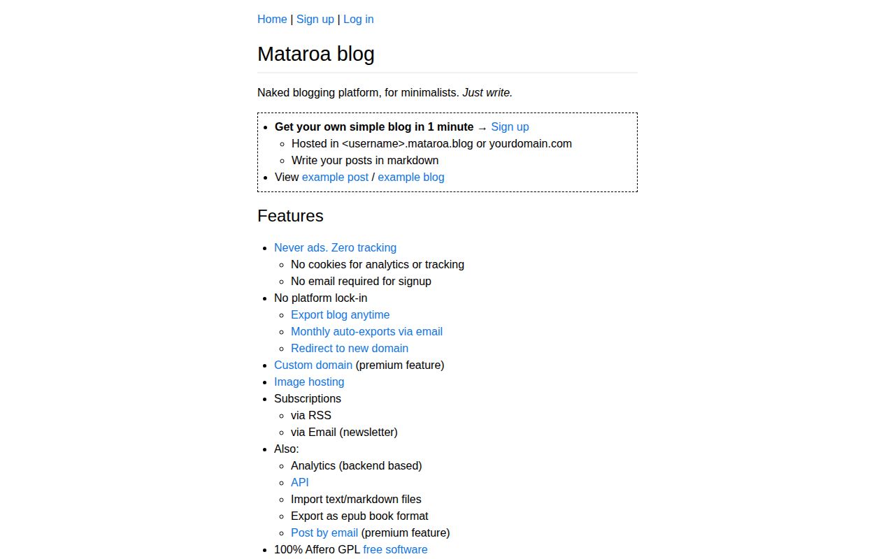 Screenshot of Mataroa