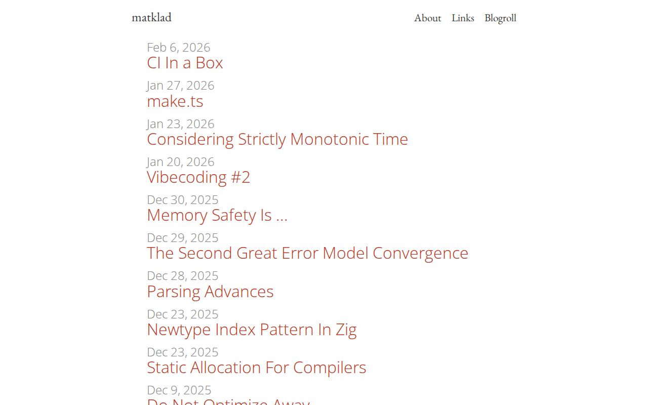 Screenshot of matklad