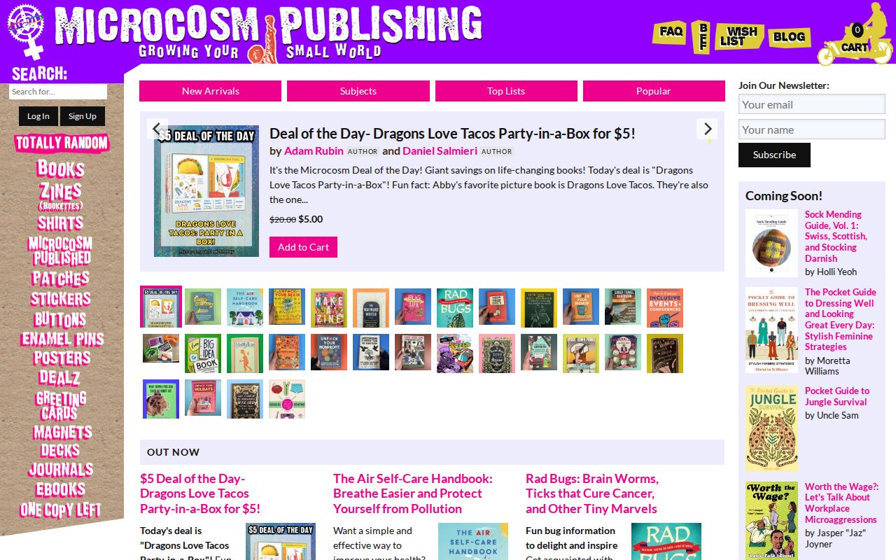 Screenshot of Microcosm Publishing