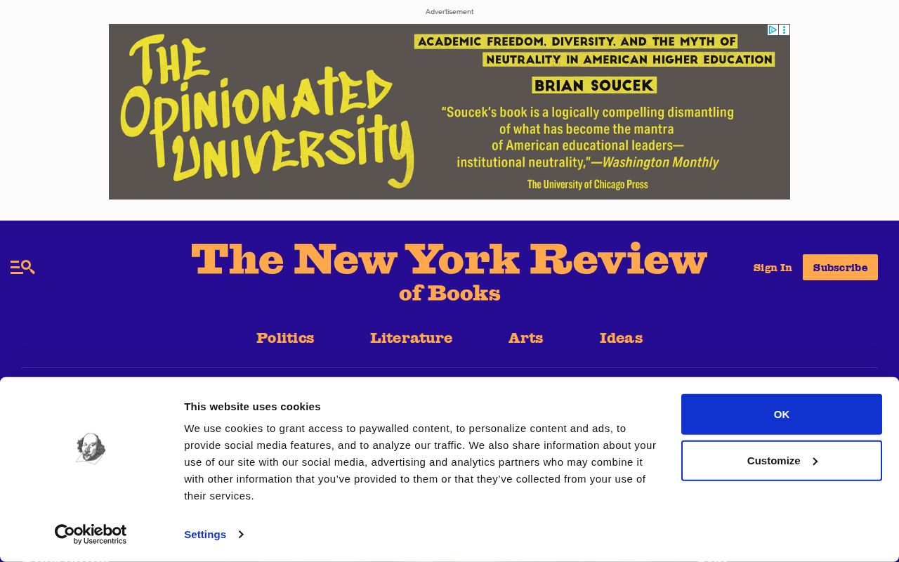 Screenshot of New York Review of Books