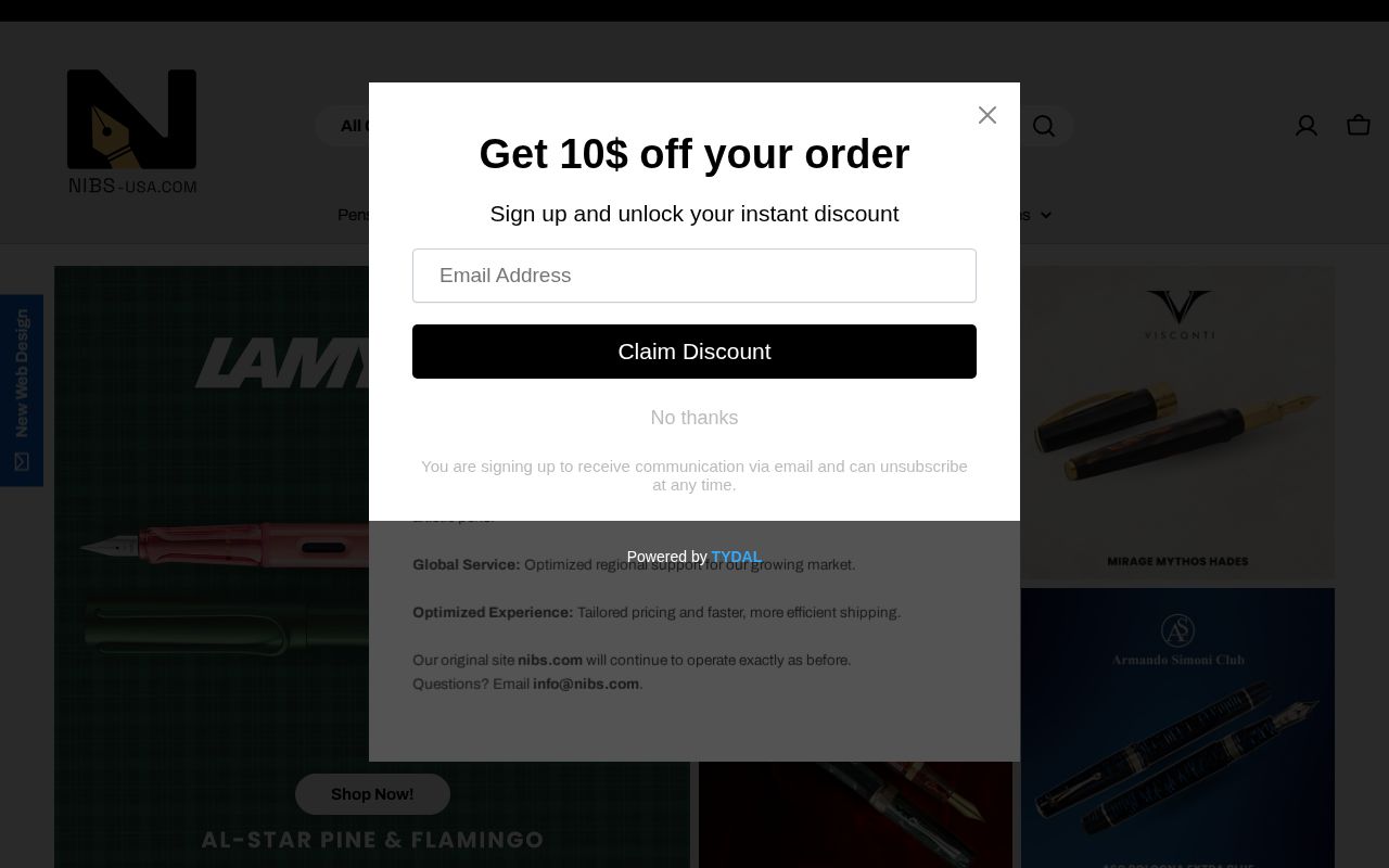 Screenshot of nibs.com