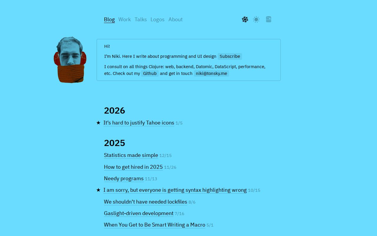 Screenshot of Niki Tonsky