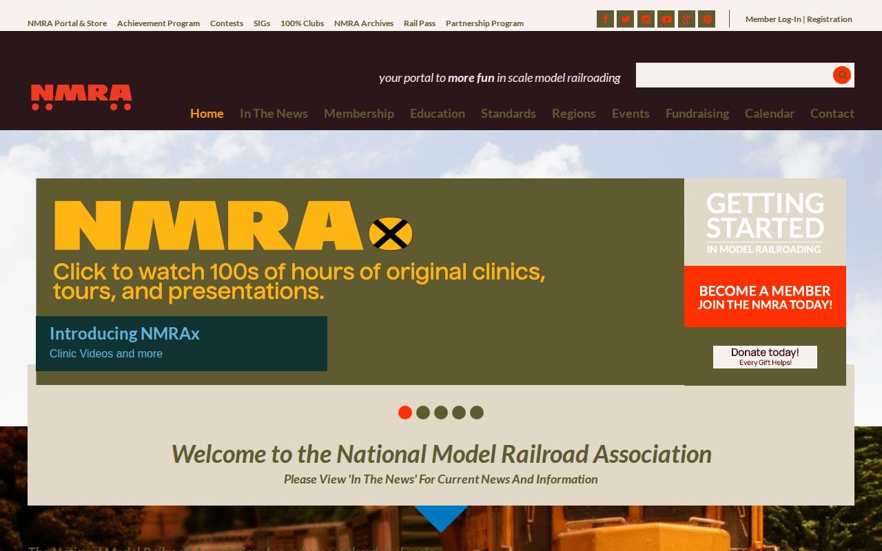 Screenshot of NMRA
