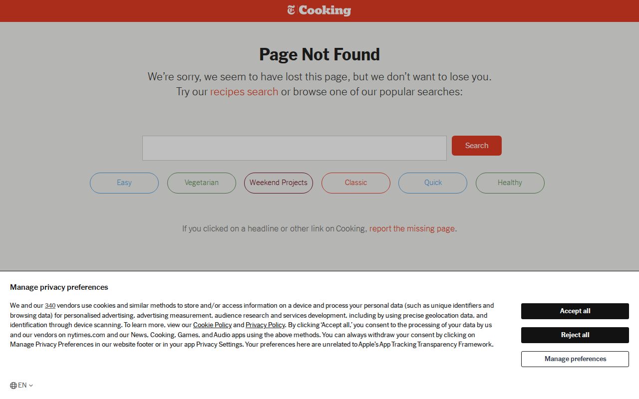 Screenshot of No-Recipe Recipes