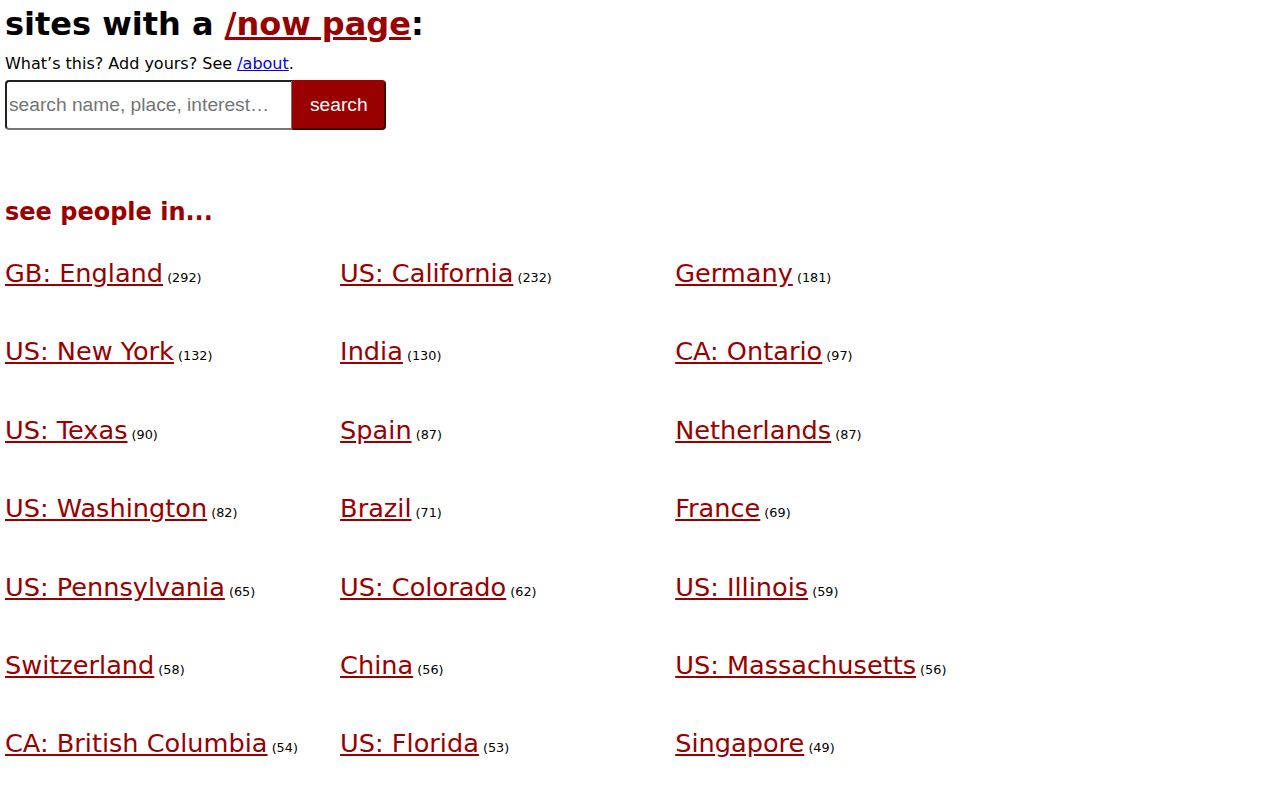 Screenshot of nownownow.com