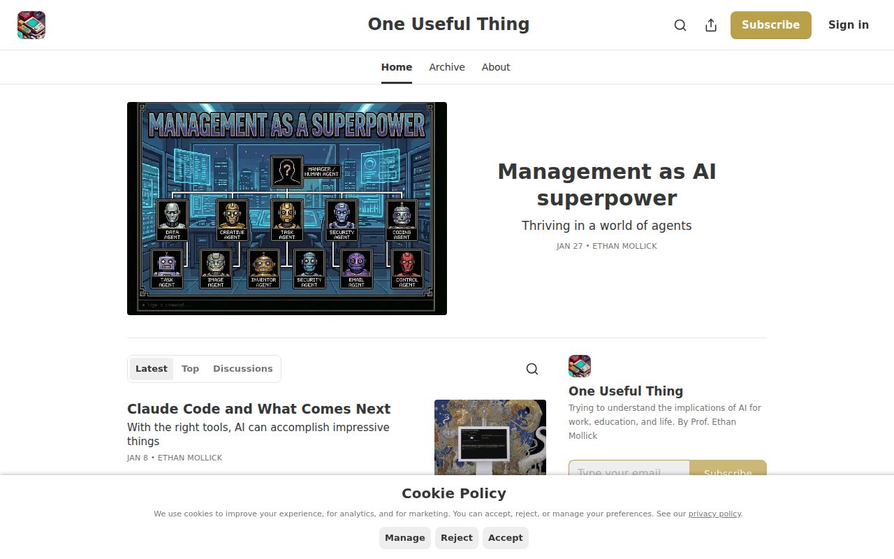 Screenshot of One Useful Thing