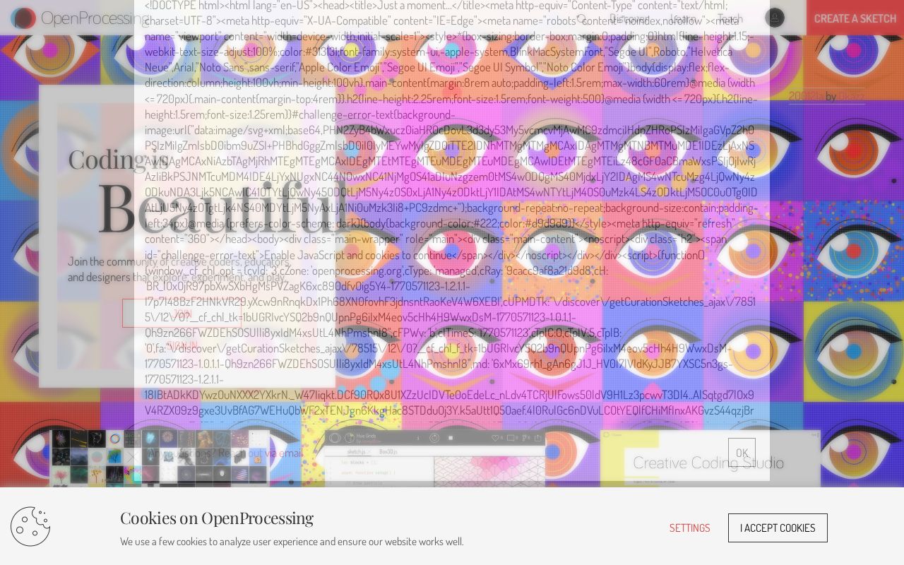 Screenshot of OpenProcessing
