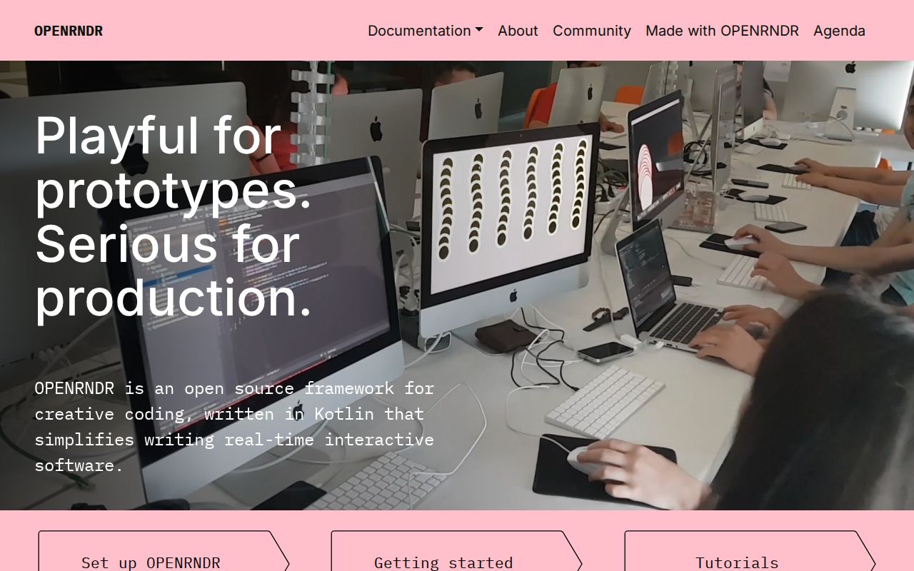 Screenshot of OPENRNDR