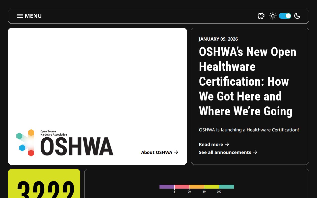 Screenshot of OSHWA