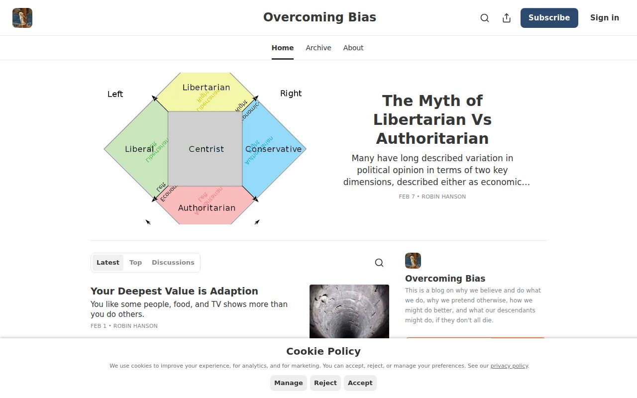 Screenshot of Overcoming Bias