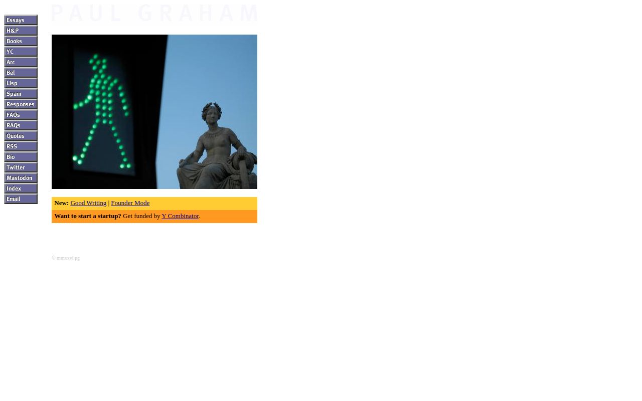 Screenshot of Paul Graham