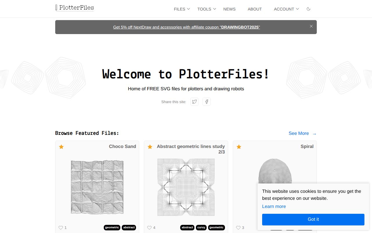 Screenshot of Plotter Files