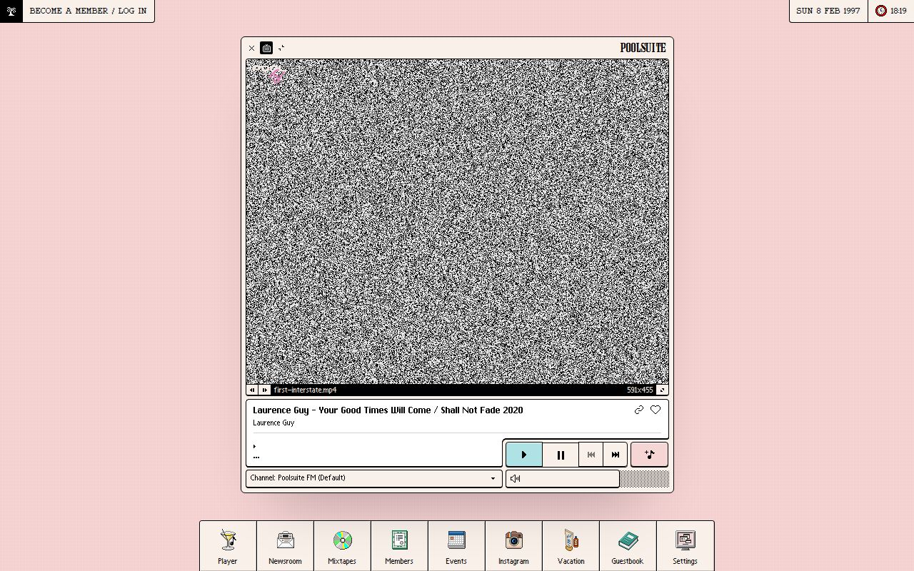 Screenshot of Poolsuite FM