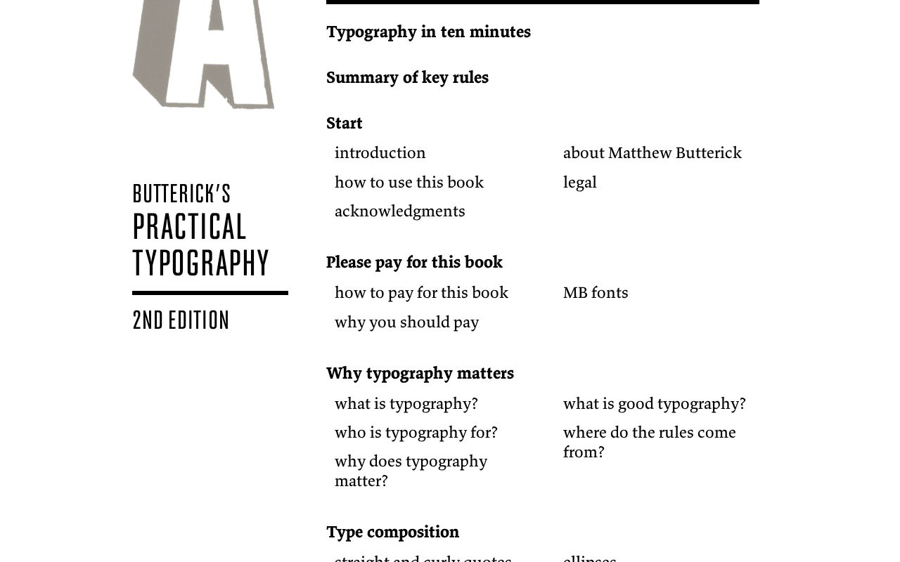 Screenshot of Practical Typography
