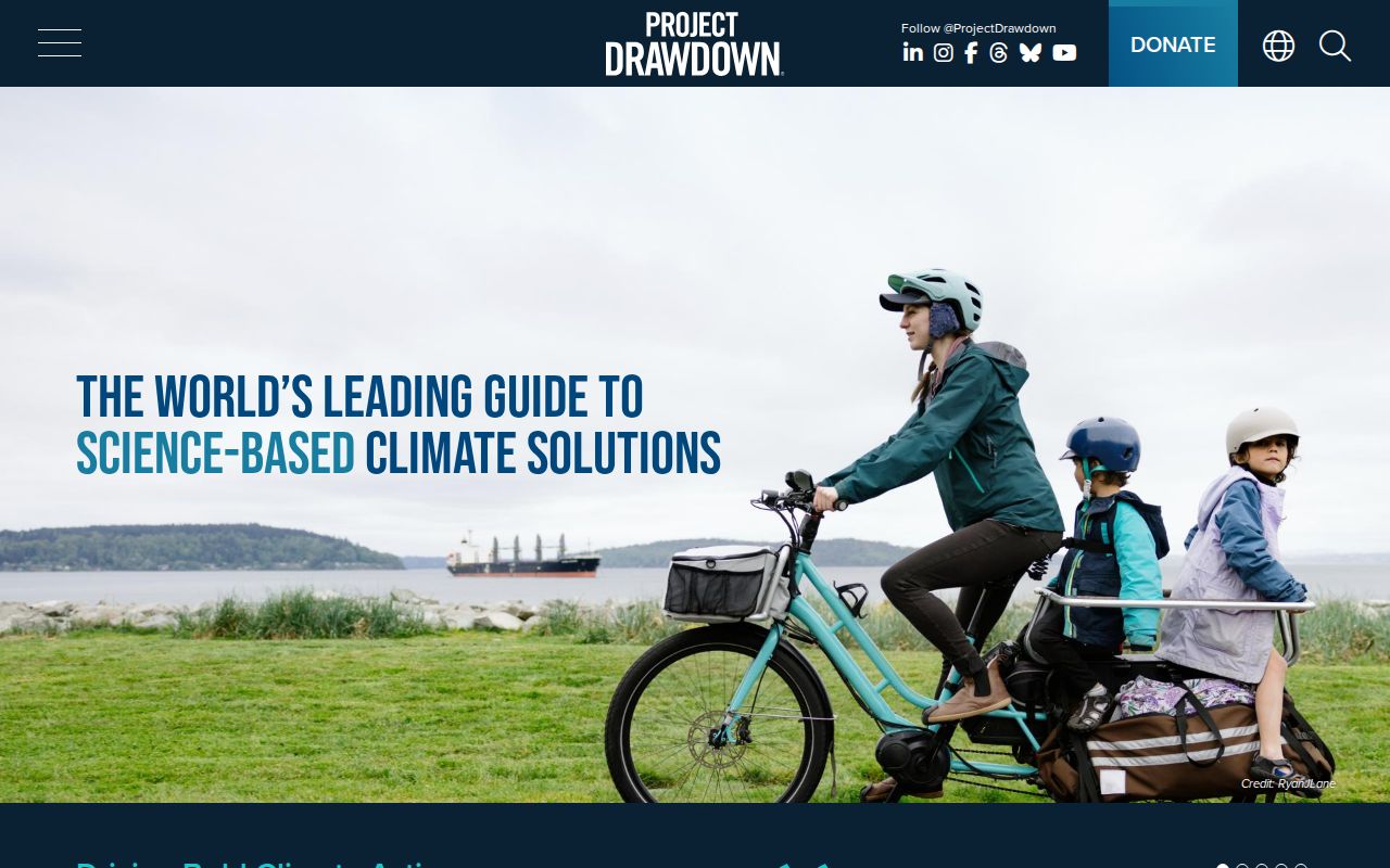 Screenshot of Project Drawdown