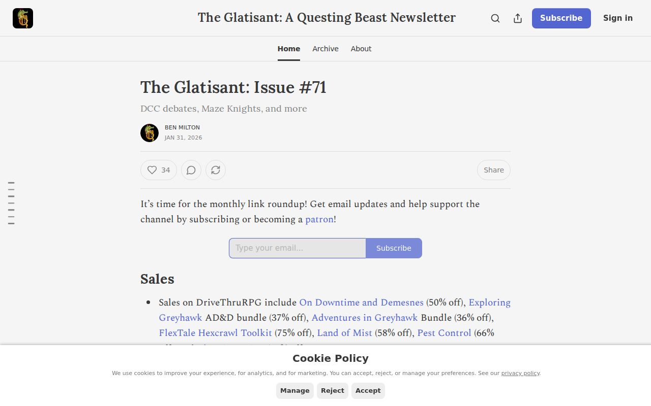 Screenshot of Questing Beast