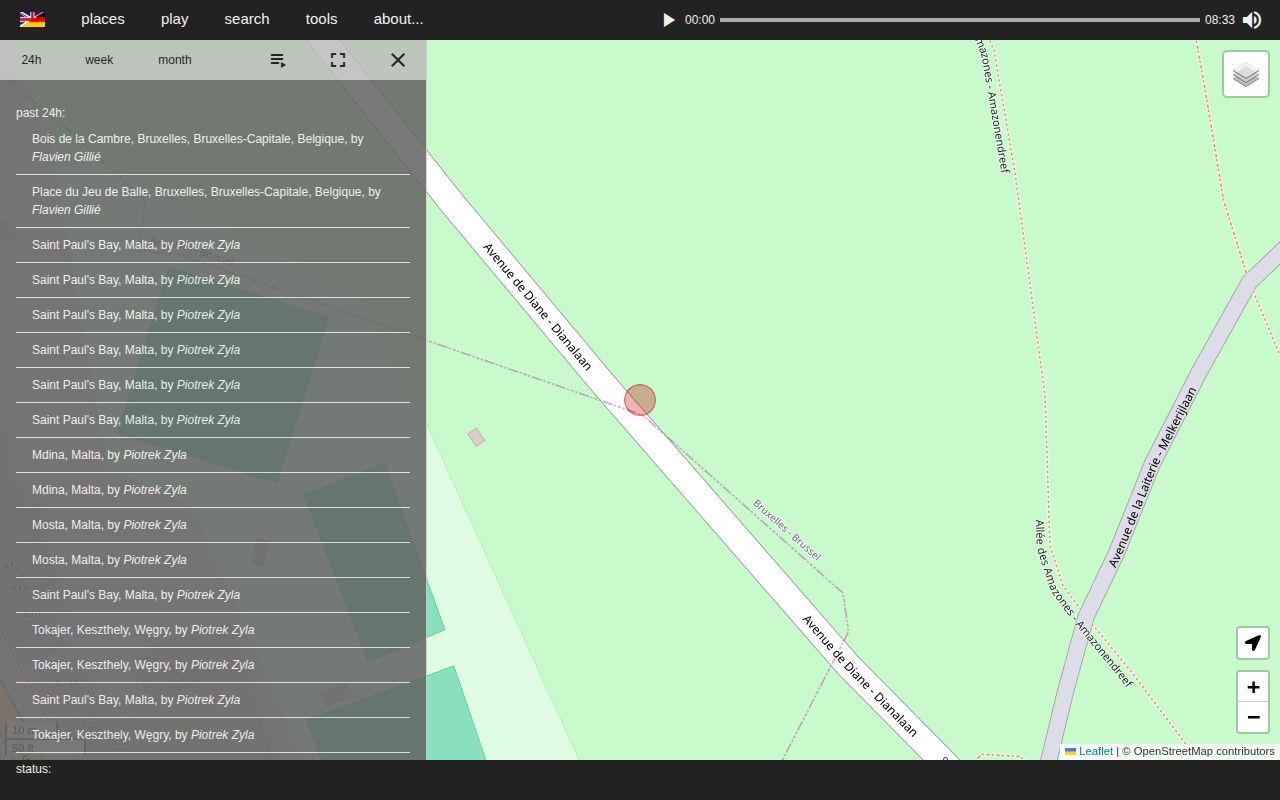 Screenshot of Radio Aporee Maps