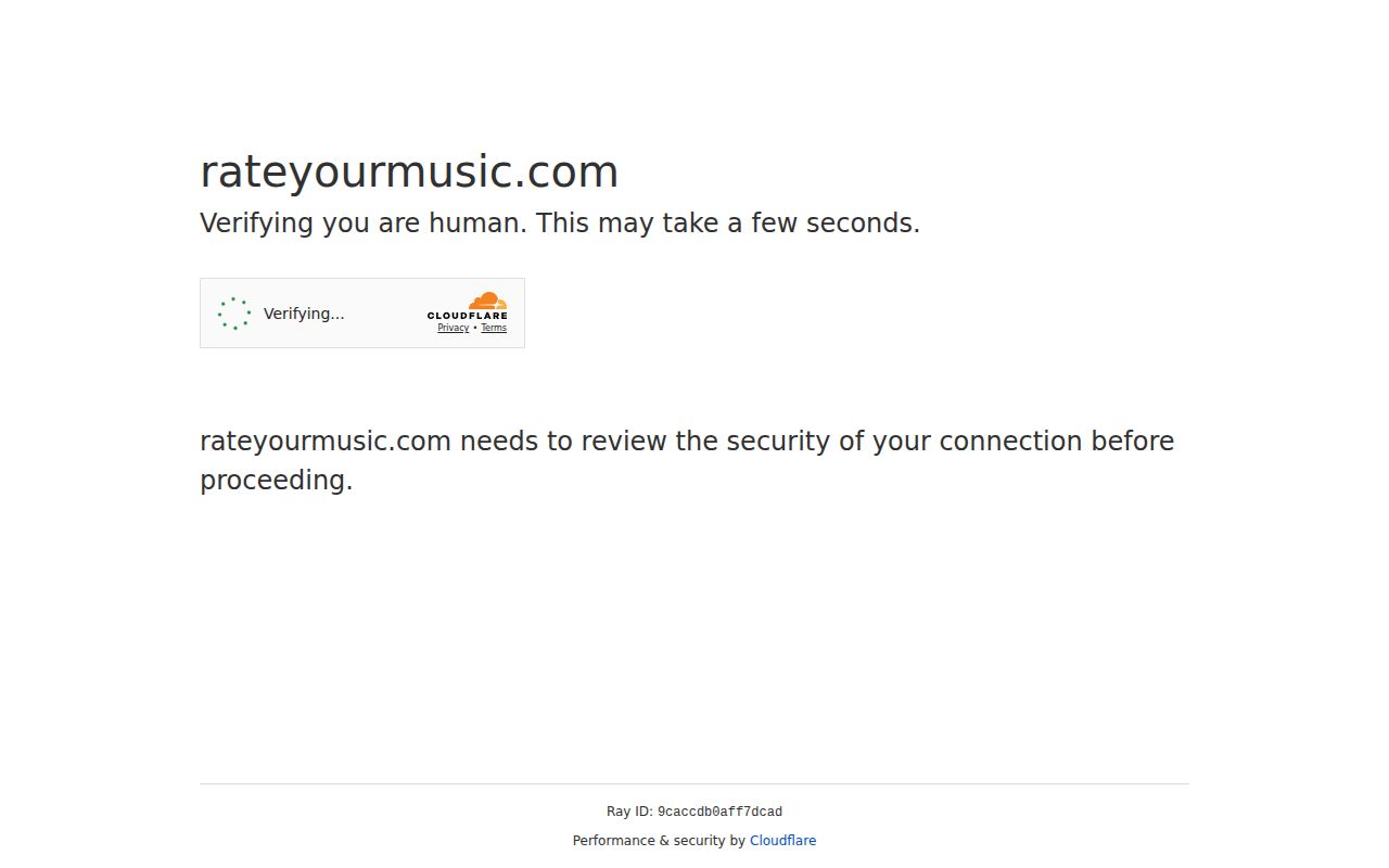 Screenshot of Rate Your Music