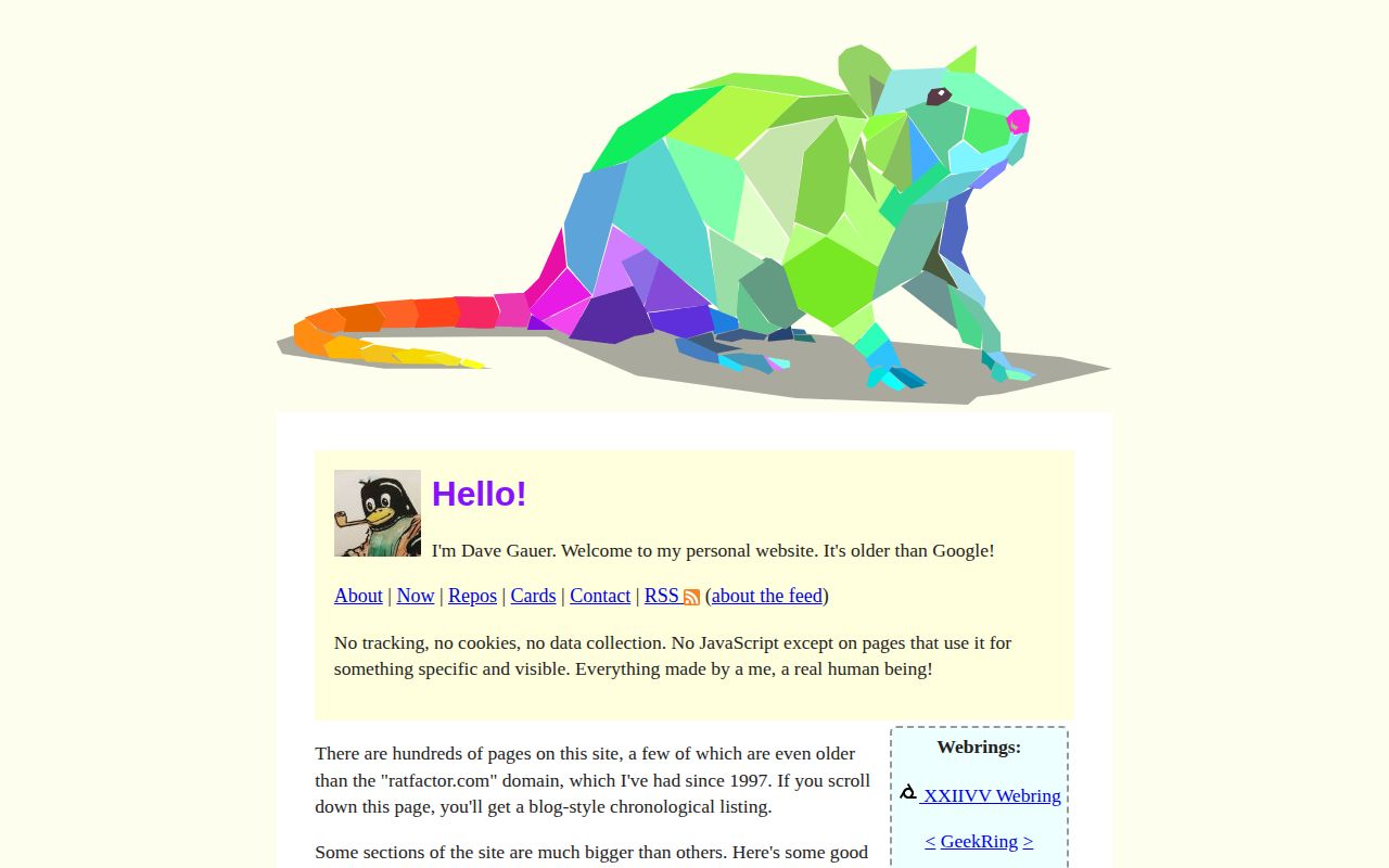 Screenshot of Ratfactor