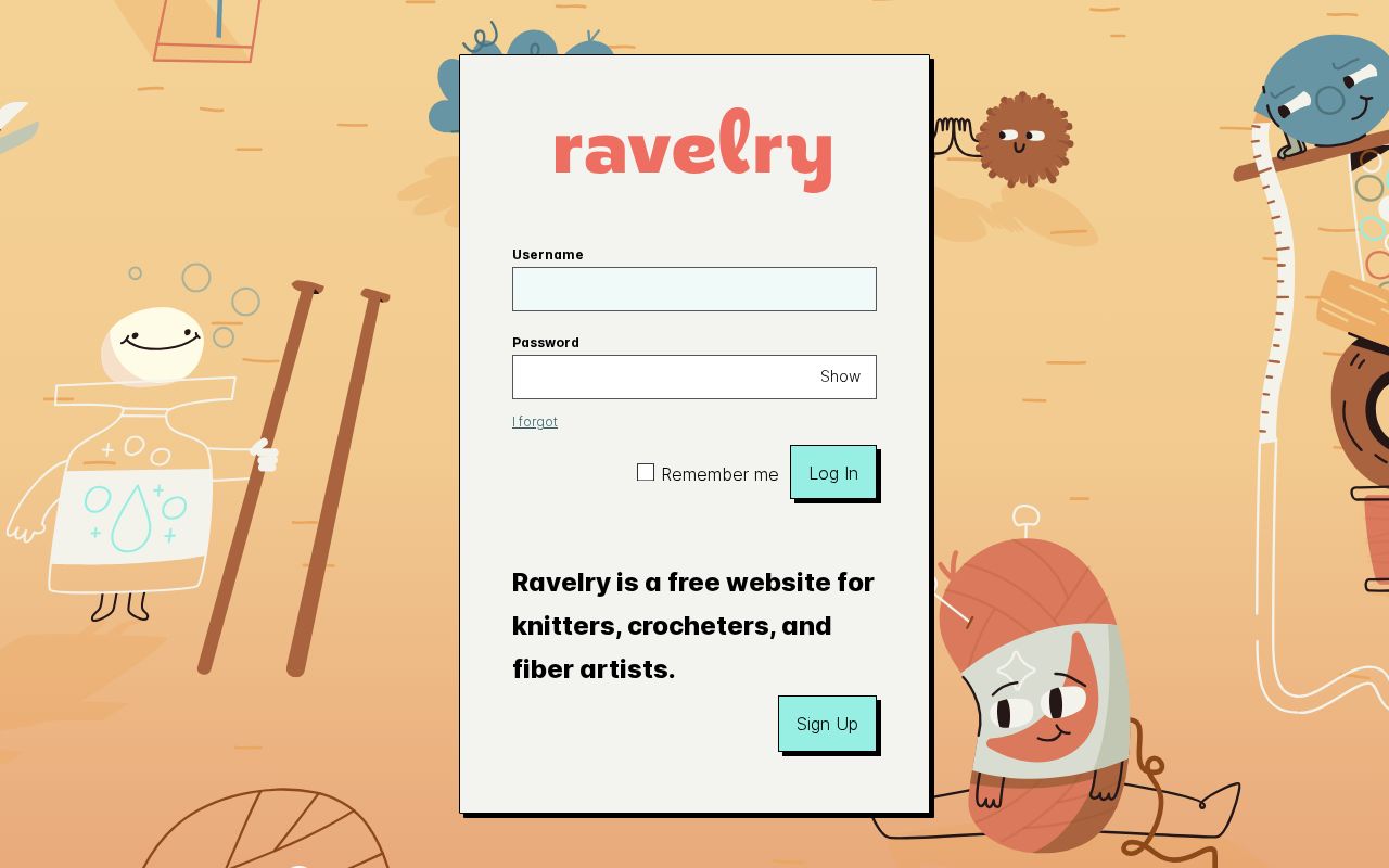 Screenshot of Ravelry