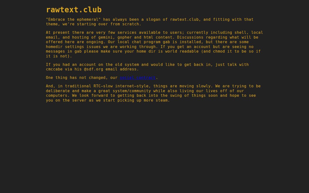 Screenshot of rawtext.club