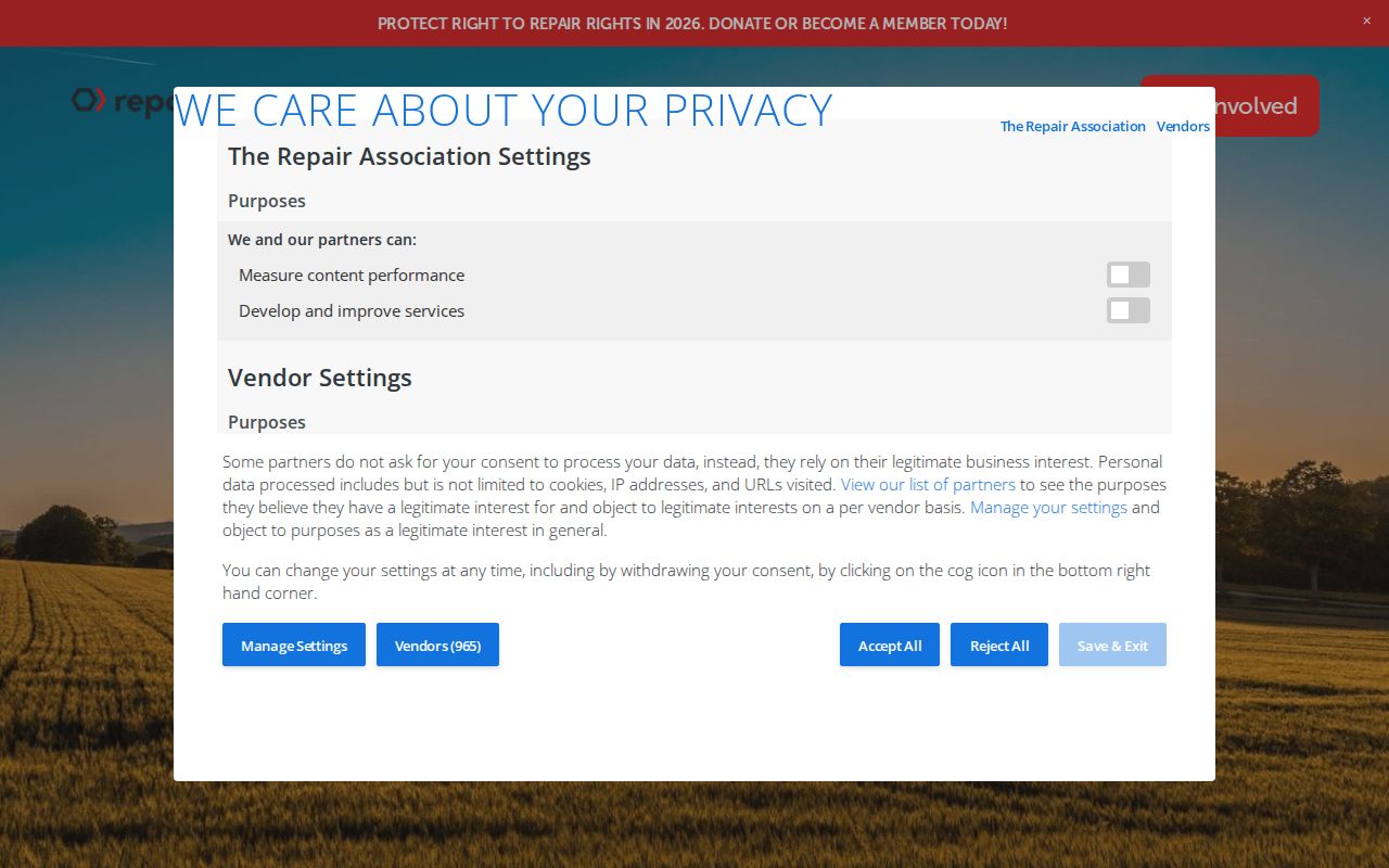 Screenshot of Repair.org