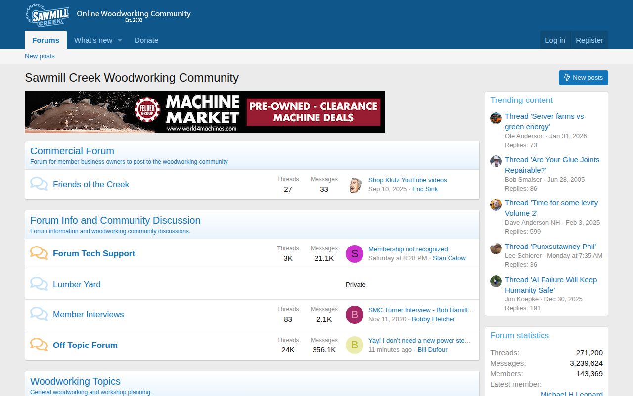 Screenshot of Sawmill Creek