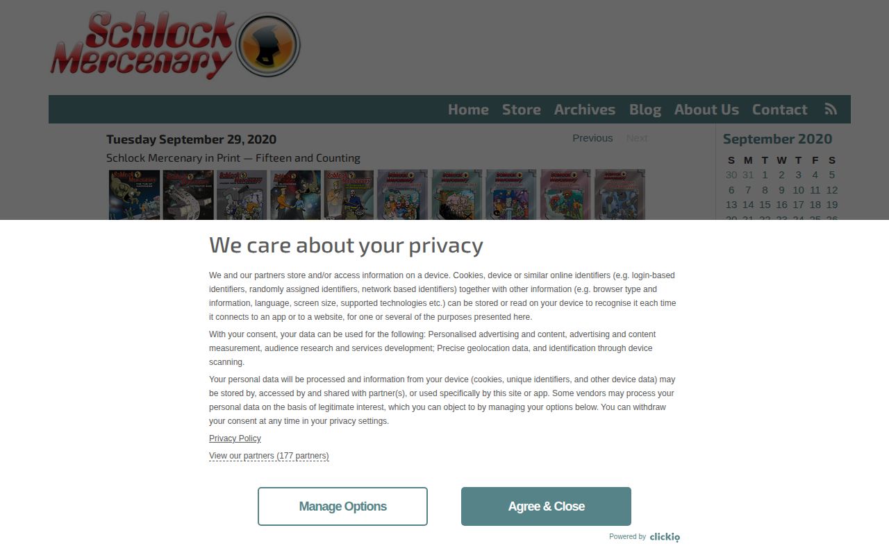 Screenshot of Schlock Mercenary