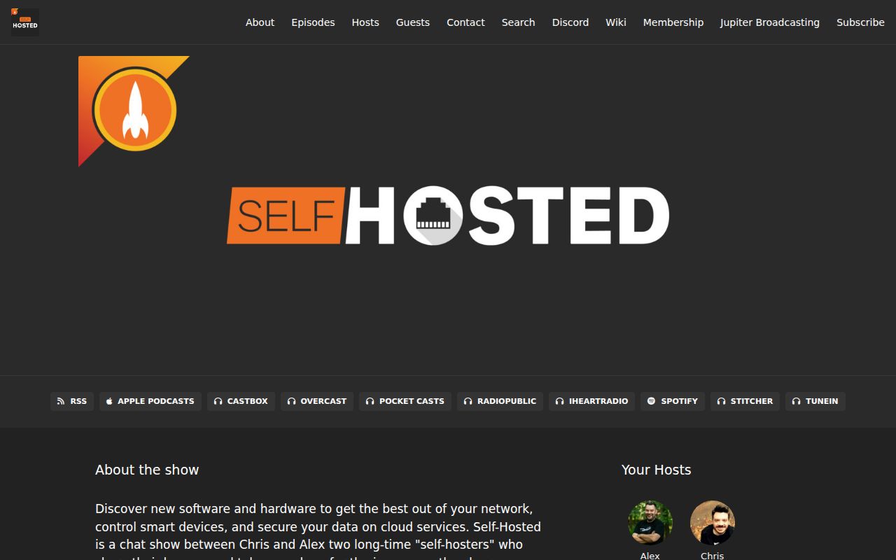 Screenshot of Self-Hosted Podcast