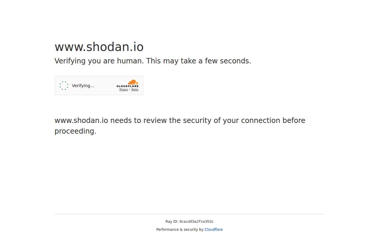 Screenshot of Shodan