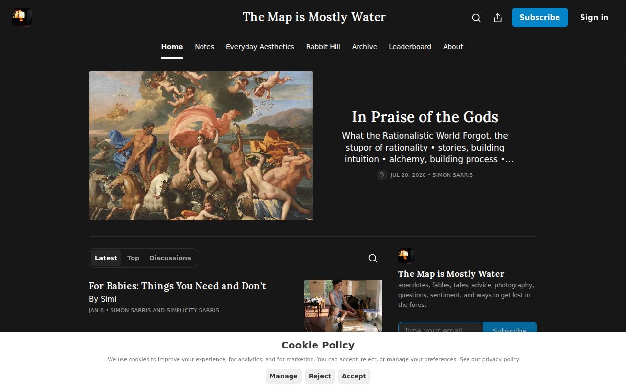 Screenshot of Simon Sarris