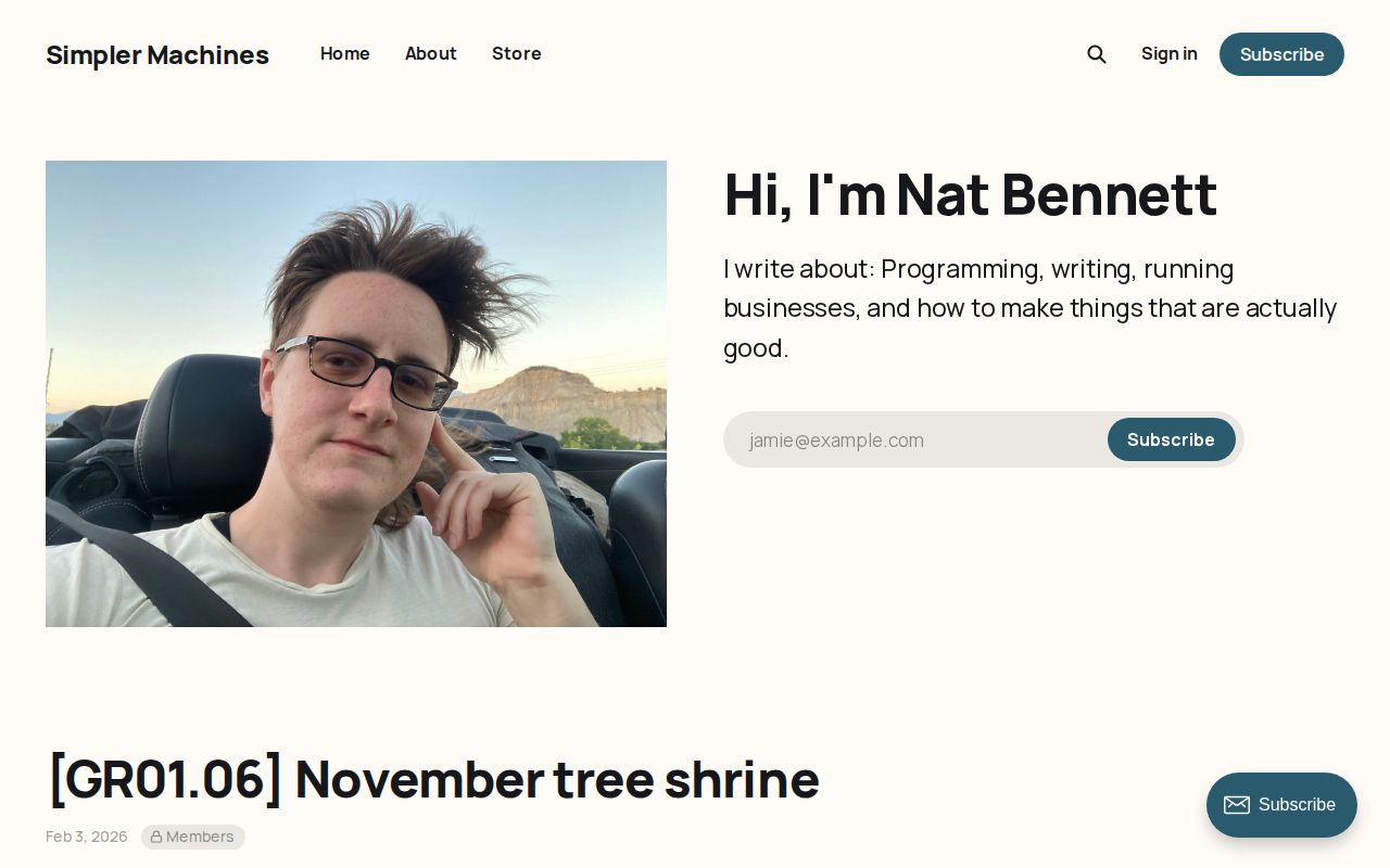 Screenshot of Simpler Machines