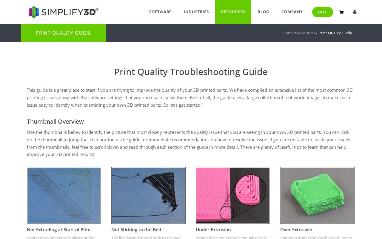 Screenshot of Simplify3D Troubleshooting