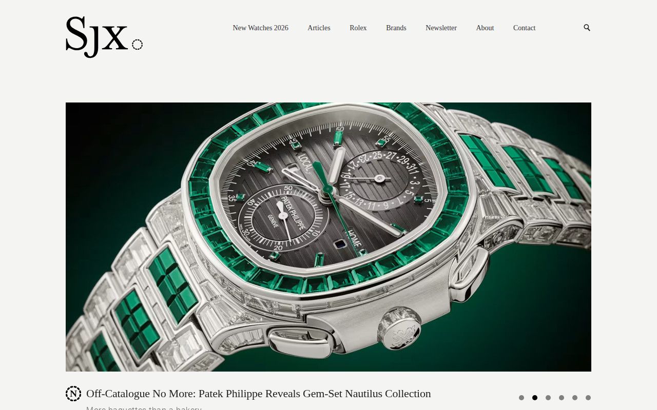 Screenshot of SJX Watches