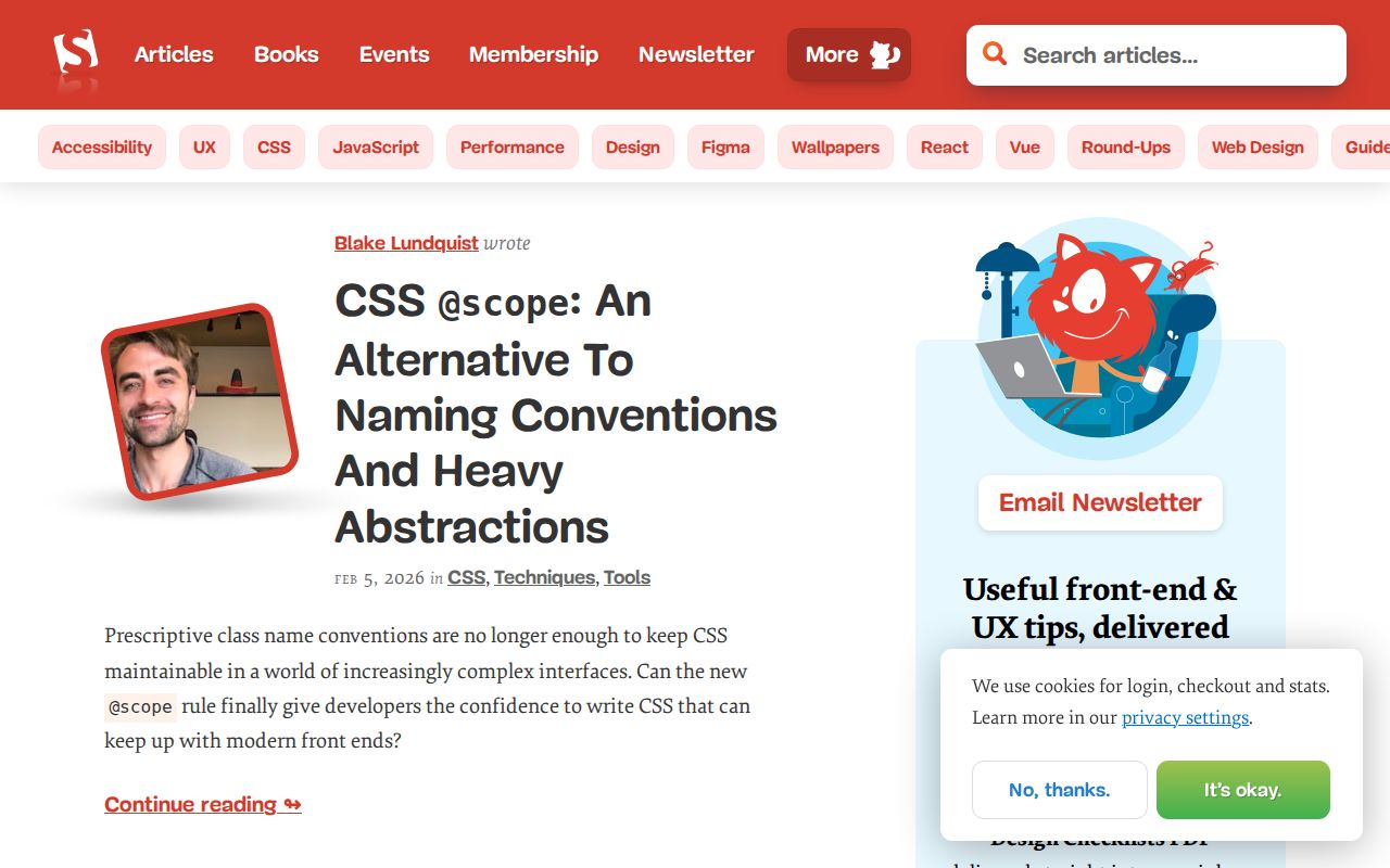 Screenshot of Smashing Magazine