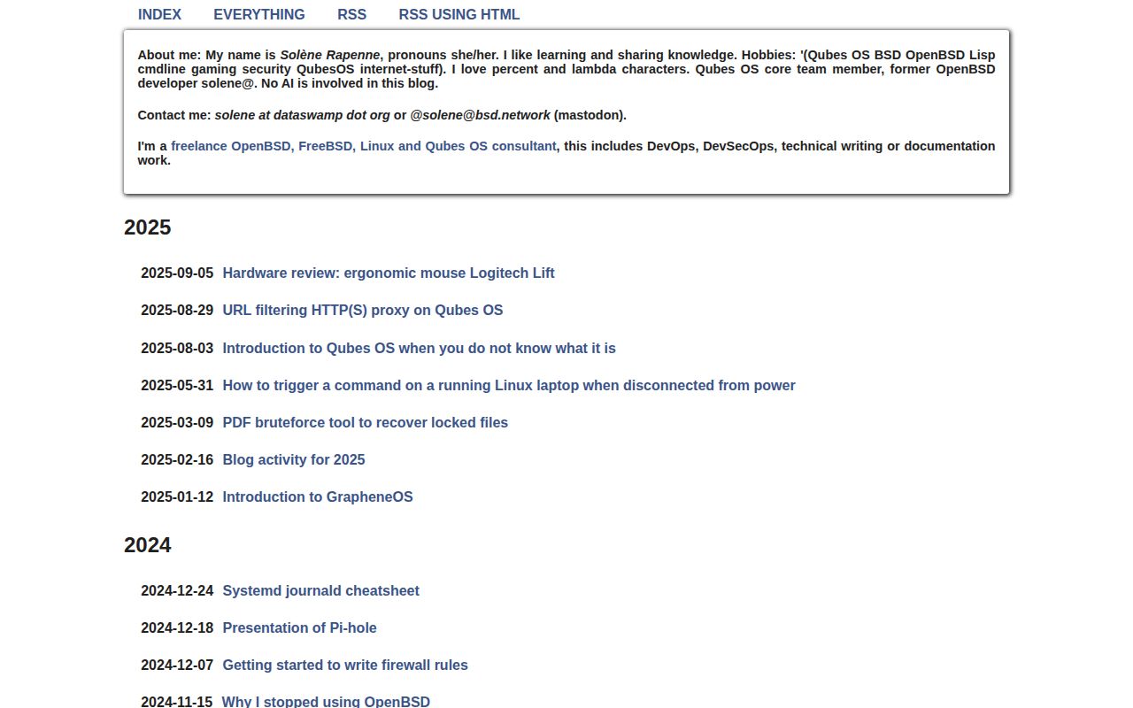 Screenshot of Solene Rapenne