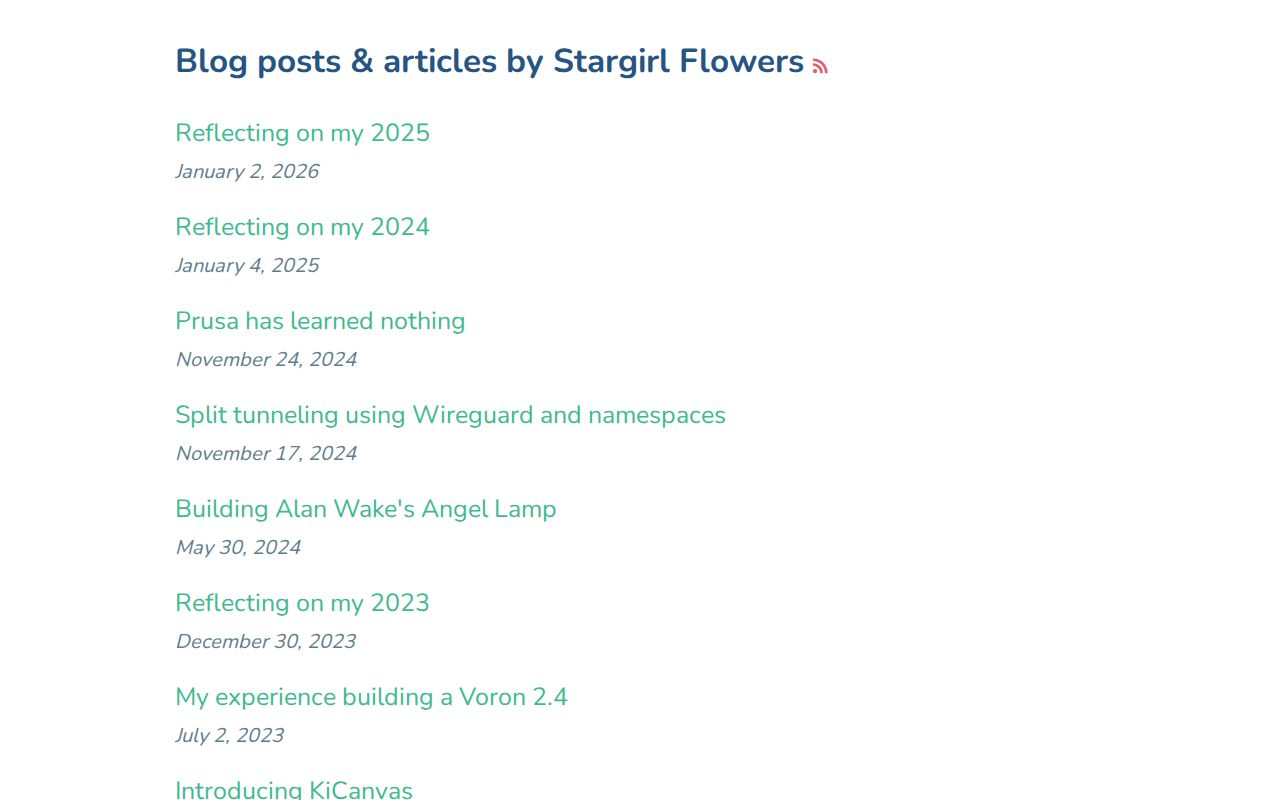 Screenshot of Stargirl Flowers