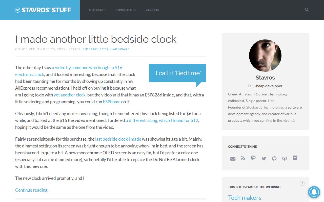 Screenshot of Stavros Korokithakis