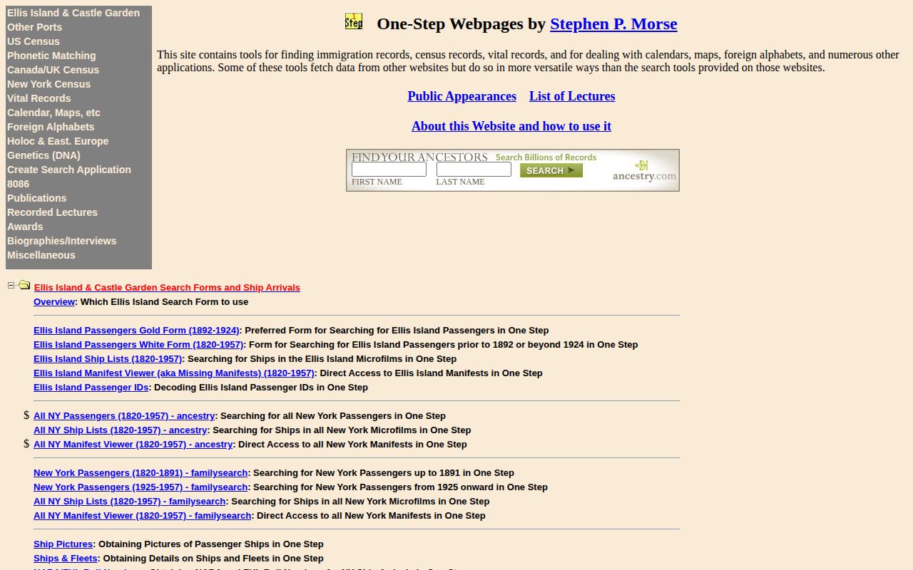 Screenshot of Steve Morse One-Step