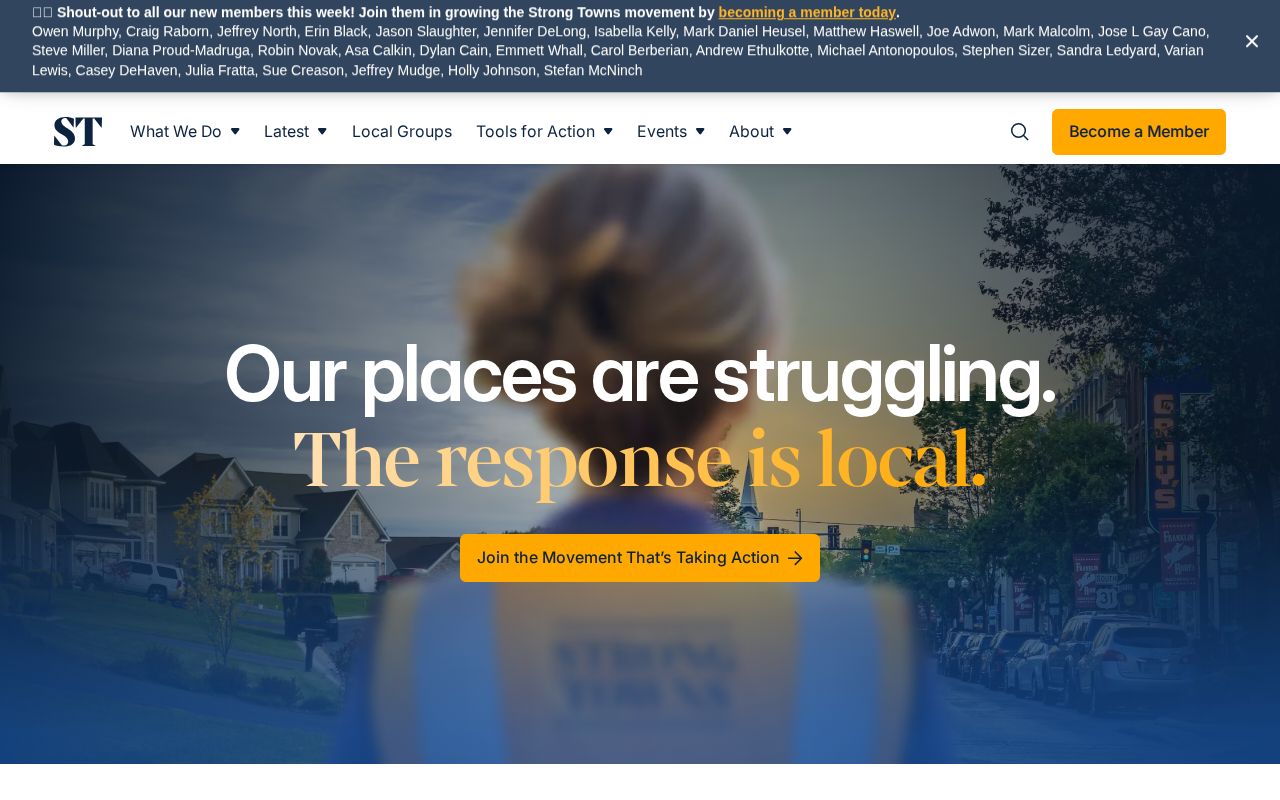 Screenshot of Strong Towns